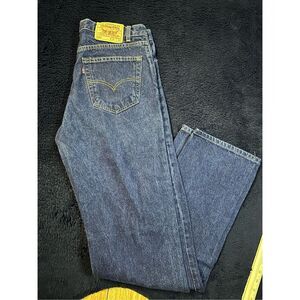 Vintage Levi’s Dark Indigo Blue Extra Long Leg Classic Straight 34x36 B15
